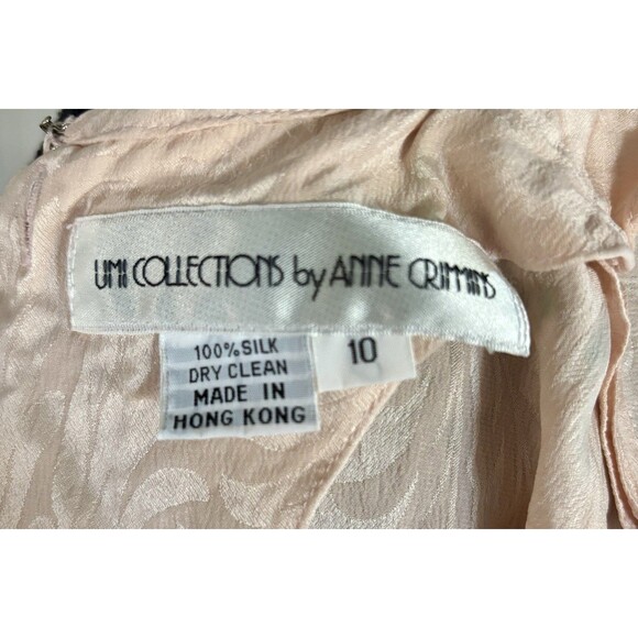 UMI Collections Anne Crimmins Vintage 80s Pink Silk Laser Cut Button Blouse 4 - Picture 5 of 5